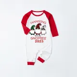 2023 Christmas Matching Family Pajamas Hanging With My Gnomies White Pajamas Set