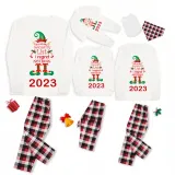 2023 Christmas Matching Family Pajamas Exclusive Design Naughty List Elf Red Pajamas Set