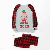2023 Christmas Matching Family Pajamas Exclusive Design Naughty List Elf White Pajamas Set