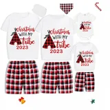 2023 Christmas Matching Family Pajamas Christmas With My Tribe Short Pajamas Set