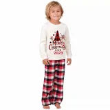 2023 Christmas Matching Family Pajamas Christmas Tree White Pajamas Set With Baby Bodysuit