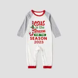 2023 Christmas Matching Family Pajamas Jesus Is The Reason For The Season Red Pajamas Set