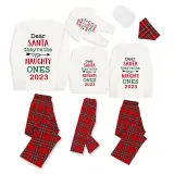2023 Christmas Matching Family Pajamas They Are the Naughty Ones Gray Pajamas Set With Baby Pajamas
