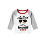 2023 Christmas Matching Family Pajamas Chillin With My Snowmies Sunglass Snowman Red Pajamas Set