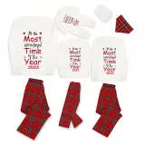 2023 Christmas Matching Family Pajamas Exclusive Design It Is Wonderful Time Gray Pajamas Set