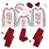 2023 Christmas Matching Family Pajamas Exclusive Design It Is Wonderful Time Red Pajamas Set