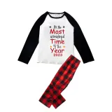 2023 Christmas Matching Family Pajamas Exclusive Design It Is Wonderful Time Red Pajamas Set
