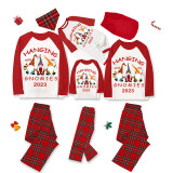 2023 Christmas Family Matching Pajamas Hanging With My Gnomies Red Pajamas Set
