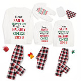 2023 Christmas Matching Family Pajamas They Are the Naughty Ones Red Pajamas Set With Baby Pajamas