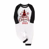 2023 Christmas Matching Family Pajamas Christmas Tree White Pajamas Set With Baby Bodysuit