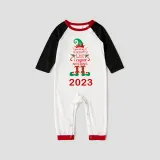 2023 Christmas Matching Family Pajamas Exclusive Design Naughty List Elf White Pajamas Set