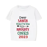 2023 Christmas Matching Family Pajamas They Are the Naughty Ones Gray Pajamas Set With Baby Pajamas