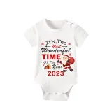 2023 Christmas Matching Family Pajamas Exclusive Design It is The Wonderful Time Short Pajamas Set