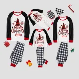 2023 Christmas Matching Family Pajamas Christmas Tree Gray Pajamas Set With Baby Bodysuit
