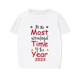 2023 Christmas Matching Family Pajamas Exclusive It Is Wonderful Time Short Pajamas Set