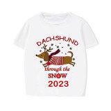 2023 Christmas Matching Family Pajamas Dachshund Through The Snow Short Pajamas Set