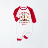 2023 Christmas Family Matching Pajamas Hanging With My Gnomies Red Pajamas Set