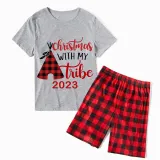 2023 Christmas Matching Family Pajamas Christmas With My Tribe Short Pajamas Set