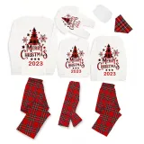 2023 Christmas Matching Family Pajamas Christmas Tree Gray Pajamas Set With Baby Bodysuit