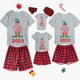 2023 Christmas Matching Family Pajamas Exclusive Design Naughty List Elf Short Pajamas Set