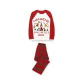 2023 Christmas Family Matching Pajamas Hanging With My Gnomies Red Pajamas Set
