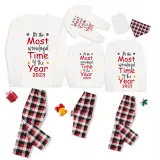 2023 Christmas Matching Family Pajamas Exclusive Design It Is Wonderful Time Red Pajamas Set