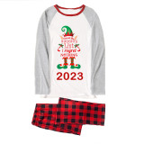 2023 Christmas Matching Family Pajamas Exclusive Design Naughty List Elf Red Pajamas Set