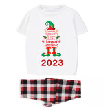 2023 Christmas Matching Family Pajamas Exclusive Design Naughty List Elf White Short Pajamas Set