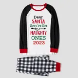 2023 Christmas Matching Family Pajamas They Are the Naughty Ones Gray Pajamas Set With Baby Pajamas