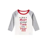 2023 Christmas Matching Family Pajamas Exclusive Design It Is Wonderful Time Red Pajamas Set
