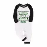 2023 Christmas Matching Family Pajamas Exclusive Design Couple Reindeer Pattern Green Plaids Pajamas Set