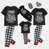 2023 Christmas Matching Family Pajamas Christmas With My Tribe Short Balck Pajamas Set