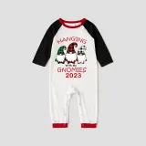 2023 Christmas Matching Family Pajamas Hanging With My Gnomies White Pajamas Set