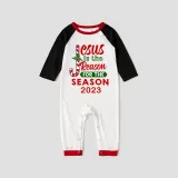 2023 Christmas Matching Family Pajamas Jesus Is The Reason For The Season Reindeer Pants Pajamas Set