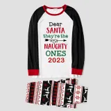 2023 Christmas Matching Family Pajamas They Are the Naughty Ones Reindeer Pants Pajamas Set With Baby Pajamas