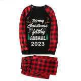 2023 Christmas Matching Family Pajamas Exclusive Design Antler Merry Christmas Black Pajamas Set