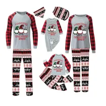 2023 Christmas Matching Family Pajamas Hanging With My Gnomies White Pajamas Set