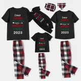 2023 Christmas Matching Family Pajamas They Are the Naughty Ones Black Pajamas Set With Baby Pajamas
