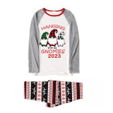 2023 Christmas Matching Family Pajamas Hanging With My Gnomies Pants Pajamas Set
