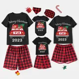 2023 Christmas Matching Family Pajamas Exclusive Design Gnomies Your Are All Merry Christmas Black Pajamas Set