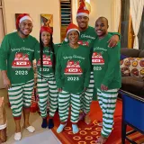 2023 Christmas Matching Family Pajamas Exclusive Design Gnomies Your Are All Merry Christmas Green Stripes Pajamas Set