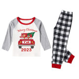 2023 Christmas Matching Family Pajamas Exclusive Design Gnomies Your Are All Merry Christmas Black White Plaids Pajamas Set
