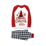 2023 Christmas Matching Family Pajamas Christmas Tree Black White Plaids Pajamas Set With Baby Bodysuit