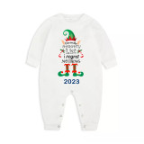 2023 Christmas Matching Family Pajamas Exclusive Design Naughty List Elf Blue Plaids Pajamas Set