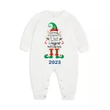 2023 Christmas Matching Family Pajamas Exclusive Design Naughty List Elf Blue Plaids Pajamas Set