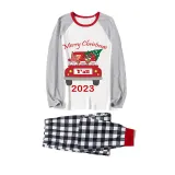 2023 Christmas Matching Family Pajamas Exclusive Design Gnomies Your Are All Merry Christmas Black White Plaids Pajamas Set