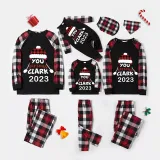 2023 Christmas Matching Family Pajamas Red Plaid Xmas Hat You Serious Clark Letters Black Reindeer Set With Baby Pajamas