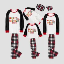 2023 Christmas Matching Family Pajamas Exclusive Design Cartoon Elephant Merry Christmas White Top Reindeer Pajamas Set
