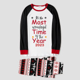 2023 Christmas Matching Family Pajamas Exclusive Design It Is Most Wonderful Time Pajamas Set
