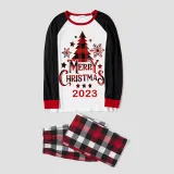 2023 Christmas Matching Family Pajamas Christmas Tree White Top Reindeer Pants Pajamas Set With Baby Bodysuit